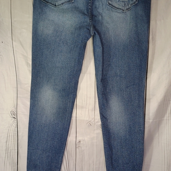 Judy Blue Skinny Raw Hem Relaxed Fit Blue Women's Jeans - Picture 9 of 11